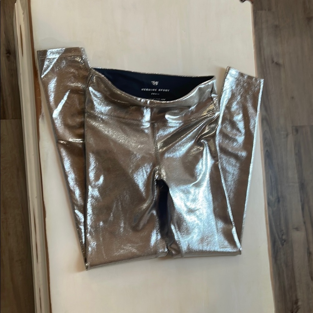 Express Metallic Silver Leggings